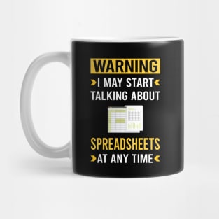 Warning Spreadsheet Spreadsheets Mug